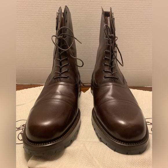 Hermès Barénia Ankle Boots in rich Cocoa Brown in almost new condition - Picture 2 of 6